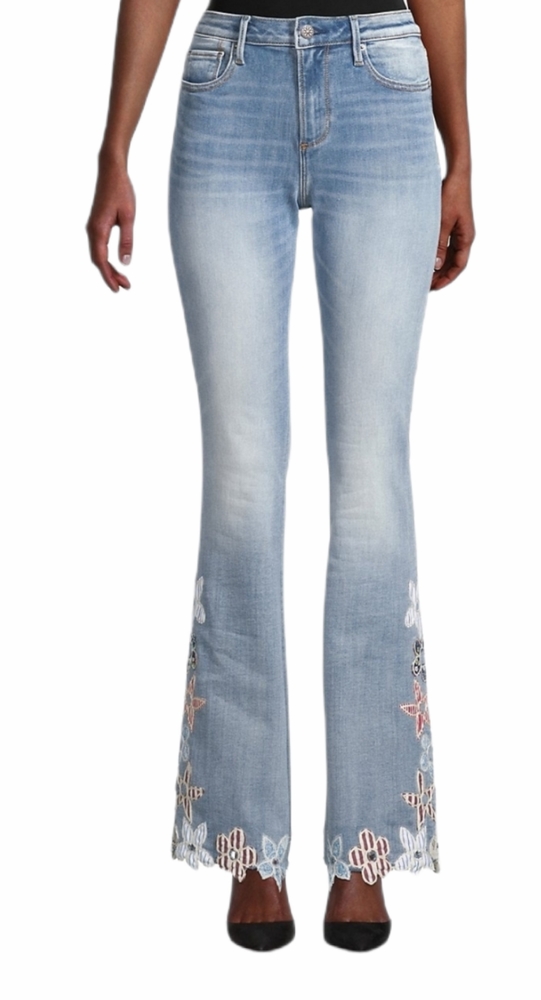 NWT Driftwood
Isabel Floral-Appliqué Flare Jeans